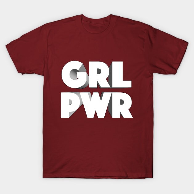 GRL PWR Girl Power Logo Design T-Shirt by DankFutura